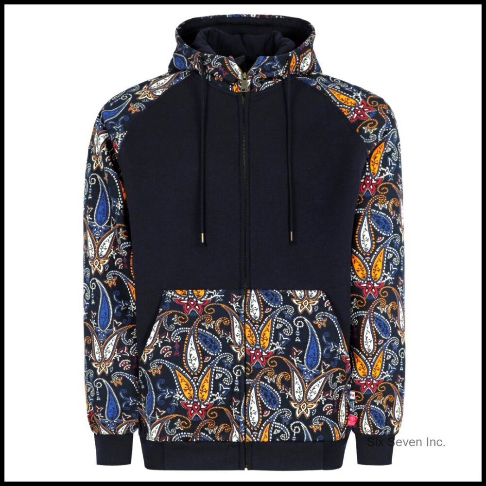 Flame Resistant Hooded Sweatshirt Zipper Front Cotton Fleece Workwear